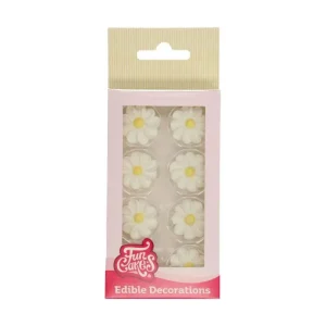 Decorações em Açúcar FunCakes – Flores Margaridas Brancas