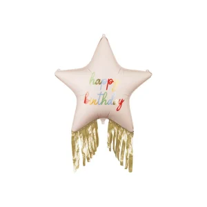 Balão Estrela Happy Birthday 72cm
