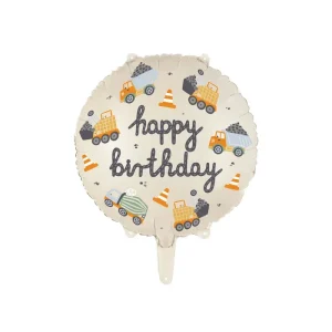 Balão Happy Birthday Construção 45cm