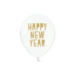 Balão Happy New Year Branco 30cm