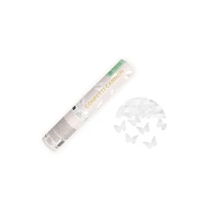 Canhão de Confetti Borboletas Branco
