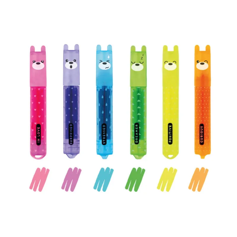 Conjunto 6 Mini Marcadores Legami Teddy’s Mood - Image 2