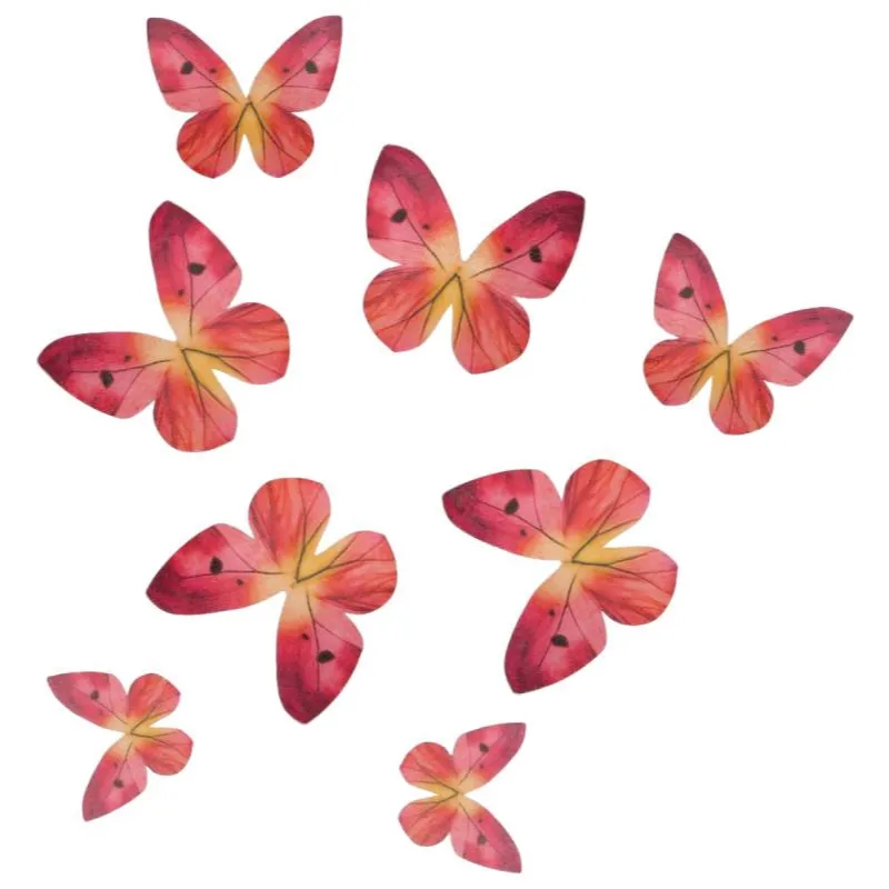 Decorações em Hóstia Borboletas Rosa Wilton