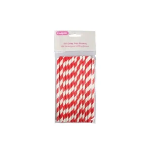 Palhinhas para Cakepop – Riscas Vermelho